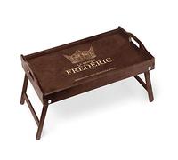 Maverton Table Pliante personnalisée de lit - Tablette au Petit déjeuner - Table en Bois de pin pour Lui - Cadeau d’Anniversaire pour Homme - Support d’Ordinateur - Prince