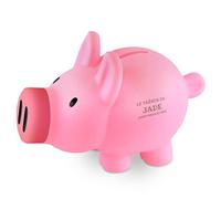 Maverton Tirelire Cochon Originale avec Gravure pour Fille - Tirelire Rose personnalisée - en Forme de Cochon - pour Anniversaire - pour Elle - Souvenir pour Enfant - déco - Trésor