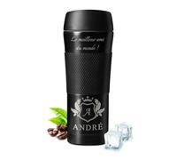 Maverton Travel Mug Isotherme personnalisé 450ml - Tasse Thermos Café étanche en acier inoxydable avec gravure pour jeune homme - Bouteille Isotherme pour papa - pour anniversaire - meilleur ami