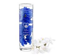 Maverton Vase en Verre gravé pour couple - Vase fleur en verre transparent pour parents - Vase cylindre pampa personnalisé - décoration maison et table de mariage - noces - Maison
