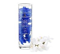 Maverton Vase en Verre gravé pour couple - Vase fleur en verre transparent pour parents - Vase cylindre pampa personnalisé - décoration maison et table de mariage - noces - anniversaire