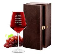 Maverton Verre à Vin en Cristal pour elle - 490 ml - Verre Personnalisé à Vin Rouge et Blanc - Cadeau d’anniversaire pour chaque Femme - Énigme