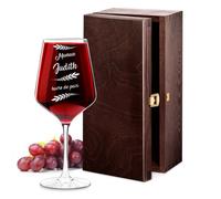 Maverton Verre à Vin XL pour elle - 530ml - Verre Personnalisé à Vin Rouge et Blanc - Cadeau d’anniversaire pour chaque Femme - Paix