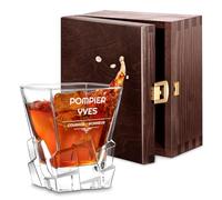 Maverton Verre à whisky pour homme - Avec motif décoratif - Verre gravé - Gobelet élégant pour lui - Verres à whisky au design unique avec personnalisation - Pompier