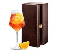 Maverton Verre Aperol Spritz Original Gravé au Laser - Idée Cadeau Femme - Cadeau Original Femme - Verre Personnalisé avec Prénom - Capacité 0.53 l ou 0.35 l - L'heure de l'apéro