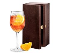 Maverton Verre Aperol Spritz Original Gravé au Laser - Idée Cadeau Femme - Cadeau Original Femme - Verre Personnalisé avec Prénom - Capacité 0.53 l ou 0.35 l - L'heure de l'apéro