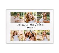 Maverton Votre Photo sur Toile - Impression sur toile personnalisée - Image sur Toile pour elle - 2 formats de cadre - décoration pour femme - souvenir pour anniversaire - Folie - 50 x 70 cm