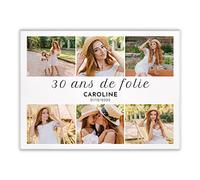 Maverton Votre Photo sur Toile - Impression sur toile personnalisée - Image sur Toile pour elle - 2 formats de cadre - décoration pour femme - souvenir pour anniversaire - Folie - 30 x 40 cm