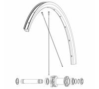 Mavic Front Ksyrium S Disc Ebm Road Bike Rim Argenté 700 - 28´´ Black