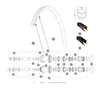 Mavic Ksyrium Elite Allroad/allroad Elite Disc 2017 Rear Right Spokes 12 Units Noir 279 mm Black