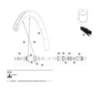 Mavic Ksyrium Pro Carbon Ust Disc 20 Rear Rim Noir 700 - 28´´ 24H Black