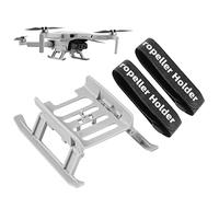 Mavic Mini 2 Extension de jambe de train d'atterrissage, sangle de support d'hélice, stabilisateur d'hélice, protection fixe, kit de sécurité pliable en hauteur étendue pour DJI Mini 2/Mini SE/Mavic