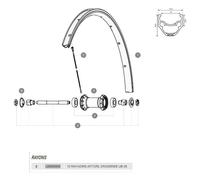 Mavic Rayon Crossride Ub/ub Disc 26 2008 Front/rear Left 10 Unités