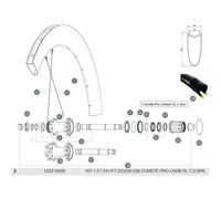 Mavic Rayons Comete Pro Carbon Sl T Front 2 Units/rear Right 1 Unit