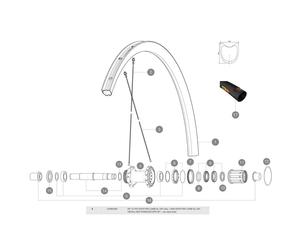 Mavic Rayons Gauches Ksyrium Pro Carbon Sl Ust 12 Unités