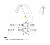 Mavic Rayons Kit 14 Front Edeemax 27.5´´