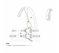 Rayon Mavic Spoke F E-Deemax 30 Noir