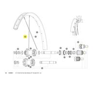 Rayon Mavic Spoke R/ND E-Deemax 30 Noir