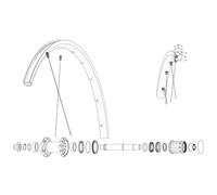 Mavic Rear Ksyrium Sl Rb Road Bike Rim Argenté 700 - 28´´ Black