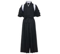 Mavikim - Kimono traditionnel japonais pour samouraï, Hakama d'Aikido Kendo pour arts martiaux, déguisement anime, blanc, L