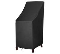 MAVINCHER Lot de 1 housse de chaise de patio à dossier haut imperméable 600D robuste pour tabouret de bar - Convient pour 4 à 6 chaises de salle à manger empilables, 71,1 x 91,4 x 119,3 cm (l x P x H)