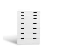 Mavis Commode Aoko 7 tiroirs Blanc laqué