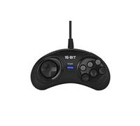 Mavis Laven Contrôleur de Jeu Filaire Gamepad Design Ergonomique de Clé en Croix Manette Convient pour Sega Gamepad