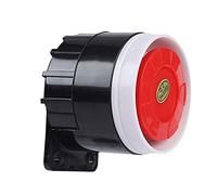 Mavis Laven DC 12 V Mini Sirène d'Alarme Sirène d'urgence 120dB Rouge Filaire pour Maison