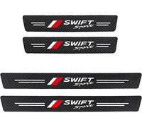 MAVNES Protection seuil Porte Voiture en Fiber Carbone Autocollant Anti-Rayures pour Suz-uki Swift Sport, Plinthes Garniture Accessoires,A