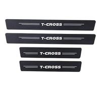 MAVNES Protection seuil Porte Voiture en Fiber Carbone Autocollant Anti-Rayures pour T-Cross, Plinthes Garniture Accessoires,B