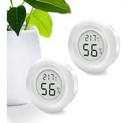 MAVORI® 2 pcs. Mini thermomètre hygromètre intérieur petit thermometre digital : Mesure précise de l'humidité intérieure et thermometre interieur pour la mesure de la température et de l'humidité