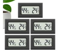 MAVORI® 5 pcs. Mini thermomètre hygromètre intérieur petit thermometre digital : Mesure précise de l'humidité intérieure et thermometre interieur pour la mesure de la température et de l'humidité