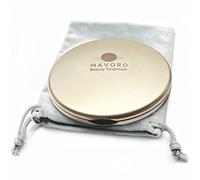 Miroir Compact Grossissant Porte-monnaie avec Grossissement 10x - Miroir de Voyage Champagne Doré à Double Face Pour Le Maquillage, Petit Miroir de Poche de 10cm (Champagne doré)