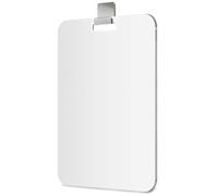 Mavoro Miroir de rasage 17,5 x 22,5 cm pour douche avec crochet adhésif 3M | Miroir de douche à suspendre n'importe où | Acrylique - Incassable | Moins de buée | Élégant sans cadre | Sécurité sans