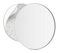 Mavoro Miroir de Rasage Rond de 17,5 cm pour Douche | Miroir de Douche adhésif 3M | Acrylique - Incassable | Moins de buée | sans Cadre | À Coller | Sécurité sans Verre