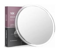 Mavoro Miroir Grossissant 23 cm avec 3 Ventouses Puissantes | Grossissement 5X | Miroir Maquillage & Cosmétique de Voyage Portable (10X)