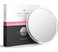 Mavoro Grossissant Miroir 7X avec 3 Ventouses -Adhésif Triple Ventouse sur Miroir avec Grossissement 7X. Miroir de Maquillage de Voyage Portable, Miroir Cosmétique (7X)