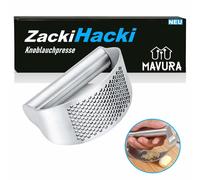 MAVURA ZACKI HACKI Premium Presse-ail Acier inoxydable Éplucheur d'ail