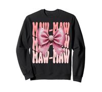 Maw-Maw Coquette Noeud Rose Mère Mère Mère Sweatshirt