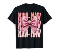Maw-Maw Coquette Noeud Rose Mère Mère Mère T-Shirt Graphique avec Valeur