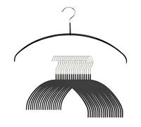 MAWA by Reston Lloyd Euro Lot de 20 cintres antidérapants et Peu encombrants pour Chemises et Robes, Style 40/PT, Noir
