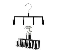 MAWA by Reston Lloyd GH Lot de 5 cintres antidérapants pour Ceintures avec 4 Crochets Noir