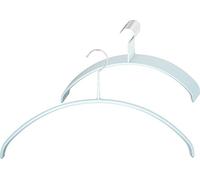 MAWA Cintres, Economic P, Lot de 10, Gain de Place, Arrondi, idéal pour Les T-Shirts et Les Pull-Overs, Crochets Rotatifs à 360°, Revêtement Antidérapant, 36 cm, Blanc