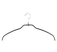 MAWA Cintres Light, Lot de 20, Fin, 50% Économie d'espace, pour Chemises, Chemisiers et Textiles Délicats, Crochets Rotatifs à 360°, Revêtement Antidérapant, 42 cm, Noir