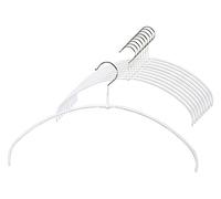 MAWA Cintres, Lot de 20, Mince, Peu Encombrant, Parfait pour Les T-Shirts, Les Hauts et Les Pulls Légers Crochets Rotatifs à 360°, Revêtement Antidérapant, 40 cm, Blanc