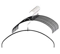 MAWA Cintres pour T-Shirts, Hauts et Pulls Légers, Lot de 20, 40 cm, Noir