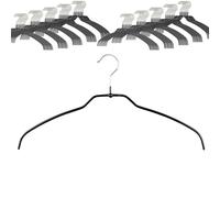 MAWA Light, Lot de 100 cintres antidérapants à 50%, Peu encombrants et antidérapants, idéaux pour Chemises et Chemisiers, avec Crochet Rotatif à 360° et revêtement antidérapant, 42 cm, Blanc
