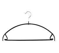 MAWA Lot de 10 cintres universels pour T-Shirts, Pulls, Pantalons et Jupes, Crochets rotatifs à 360°, avec revêtement antidérapant de Haute qualité, 36 cm, Noir