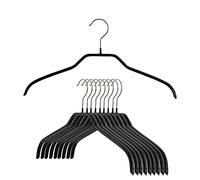 MAWA par la lumière Reston (Lloyd Silhouette Mince antidérapant économiser de l'espace 41/F Cintre, Noir, Set of 10