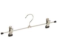MAWA par Reston Lloyd antidérapant Peu encombrant Cintre pour Pantalons et Jupes avec Deux Clips, Noir, Set of 10